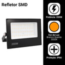 200W Led Reflector Full Power Bivolt Spotlight