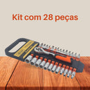 28 Pieces Philips Torx Reversible Ratchet Screwdriver Kit
