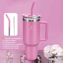 ROMANTIC CROWN Portable Inox Thermal Cup 1200ml/1.2L Stainless Thermal Bottle with Lid and Straw