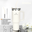 ROMANTIC CROWN Portable Inox Thermal Cup 1200ml/1.2L Stainless Thermal Bottle with Lid and Straw
