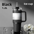 1200ML Metal Vacuum Insulated Cup Stainless Steel Portable Water Cup Refrigerated Vacuum Insulated Straw Leak-proof Lid