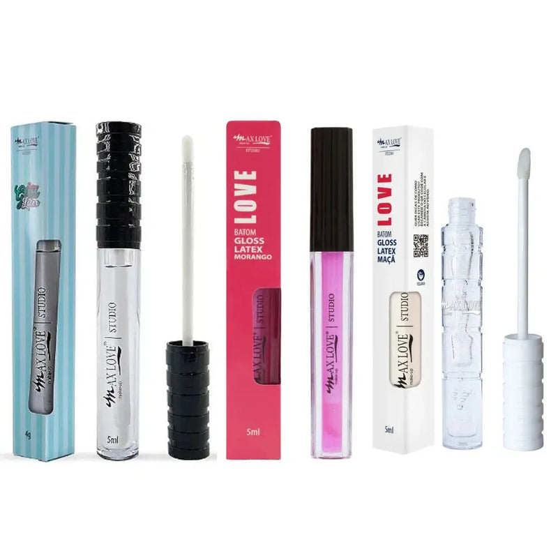 Kit C/3 Lipstick Gloss Latex Max Love