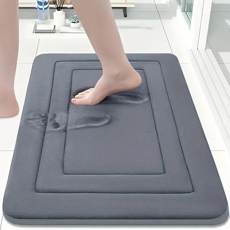 1pc Absorbent Non-Slip Bath Mat | Comfortable Standing Pad for Living Room, Bedroom