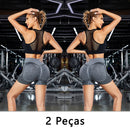 2 pcs, Women's Sports Shorts, Gym Shorts, Women's Yoga Pants With Tbelly And Butt Control