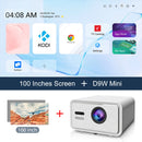 Flixtone D9W Mini 2500 ANSI Full HD 1080P Projector 4K Portable Beam Projectors for Movies Home Theater WiFi Android Game Beamer