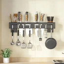 Wall Holder Knife with Hooks, Multifunctional Organizer, Knife Holder, Integrated Storage Rack, Cooking Tools