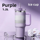 1200ML Metal Vacuum Insulated Cup Stainless Steel Portable Water Cup Refrigerated Vacuum Insulated Straw Leak-proof Lid
