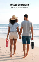 Tyeso Large-Capacity Thermoses Handle Vacuum Cup Dual-Drink Coffee Mug Stainless Steel Ice Cup Car Bottle Hot Cold Retention