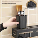 Wall Holder Knife with Hooks, Multifunctional Organizer, Knife Holder, Integrated Storage Rack, Cooking Tools