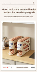 NASAN 4 Layers Automatic Rolling Egg Holder Rack Fridge Egg Storage Box Container Kitchen Egg Dispenser Fridge Organizer Racks