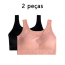 2 Pieces Wide Strapless Bra Women's Sports Shirt Breathable Comfortable Underwear