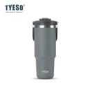 Tyeso Large-Capacity Thermoses Handle Vacuum Cup Dual-Drink Coffee Mug Stainless Steel Ice Cup Car Bottle Hot Cold Retention