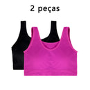 2 Pieces Wide Strapless Bra Women's Sports Shirt Breathable Comfortable Underwear