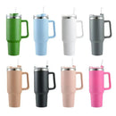 1200ML Metal Vacuum Insulated Cup Stainless Steel Portable Water Cup Refrigerated Vacuum Insulated Straw Leak-proof Lid