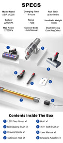 Aspirador de pó portátil sem fio, 27000PA