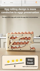 NASAN 4 Layers Automatic Rolling Egg Holder Rack Fridge Egg Storage Box Container Kitchen Egg Dispenser Fridge Organizer Racks