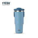 Tyeso Large-Capacity Thermoses Handle Vacuum Cup Dual-Drink Coffee Mug Stainless Steel Ice Cup Car Bottle Hot Cold Retention