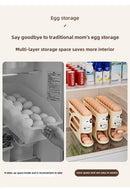 NASAN 4 Layers Automatic Rolling Egg Holder Rack Fridge Egg Storage Box Container Kitchen Egg Dispenser Fridge Organizer Racks