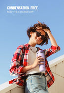 Tyeso Large-Capacity Thermoses Handle Vacuum Cup Dual-Drink Coffee Mug Stainless Steel Ice Cup Car Bottle Hot Cold Retention