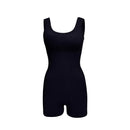 Women's Yoga Jumpsuit Fit, Open Back and Fit Waist Gym Outfit Short Sleeveless Gym Jumpsuit