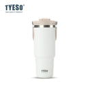 Tyeso Large-Capacity Thermoses Handle Vacuum Cup Dual-Drink Coffee Mug Stainless Steel Ice Cup Car Bottle Hot Cold Retention