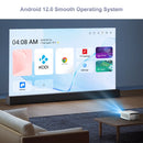 Flixtone D9W Mini 2500 ANSI Full HD 1080P Projector 4K Portable Beam Projectors for Movies Home Theater WiFi Android Game Beamer