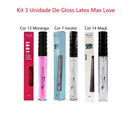 Kit C/3 Lipstick Gloss Latex Max Love