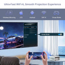 Flixtone D9W Mini 2500 ANSI Full HD 1080P Projector 4K Portable Beam Projectors for Movies Home Theater WiFi Android Game Beamer