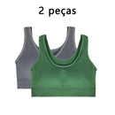 2 Pieces Wide Strapless Bra Women's Sports Shirt Breathable Comfortable Underwear