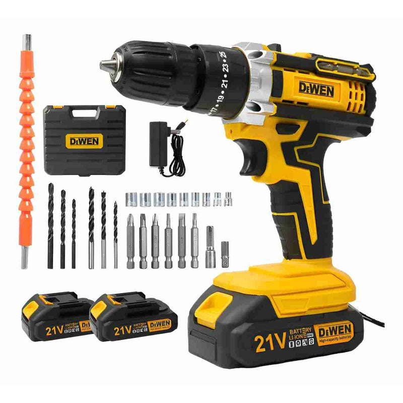 Furadeira/Parafusadeira de Impacto Sem Fio 350w, Brocas Elétricas